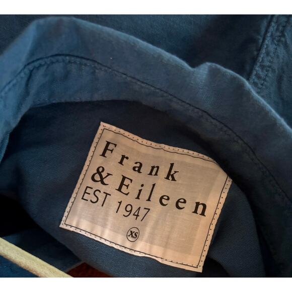 Frank & Eileen Ireland Playsuit Romper Blue Cotton Linen XS - Picture 4 of 6